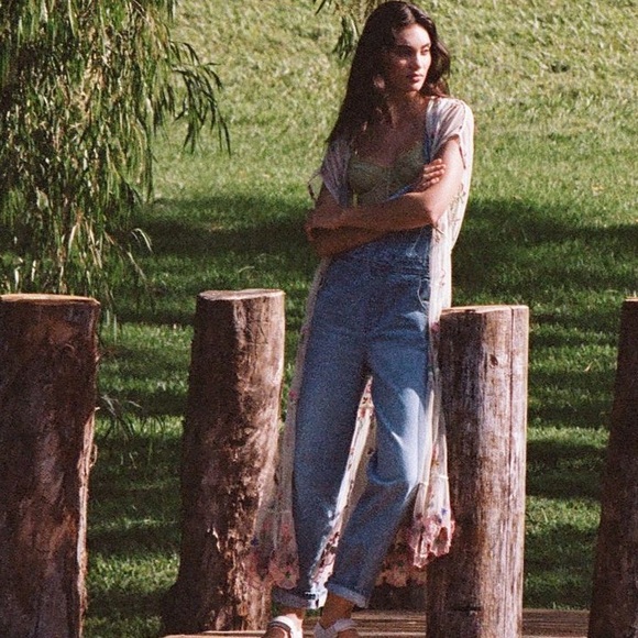 Anthropologie Floral Embroidered Sheer duster - Cream and Multicolor - Picture 4 of 5